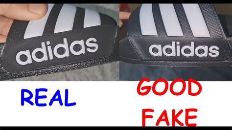 original adidas slides vs fake|how to check if your slide is real.